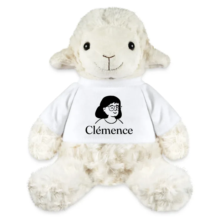 Peluche mouton personnalisée au prénom Clémence