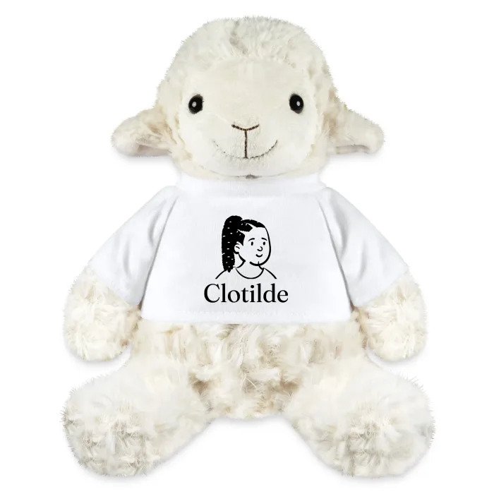 Peluche mouton personnalisée au prénom Clotilde
