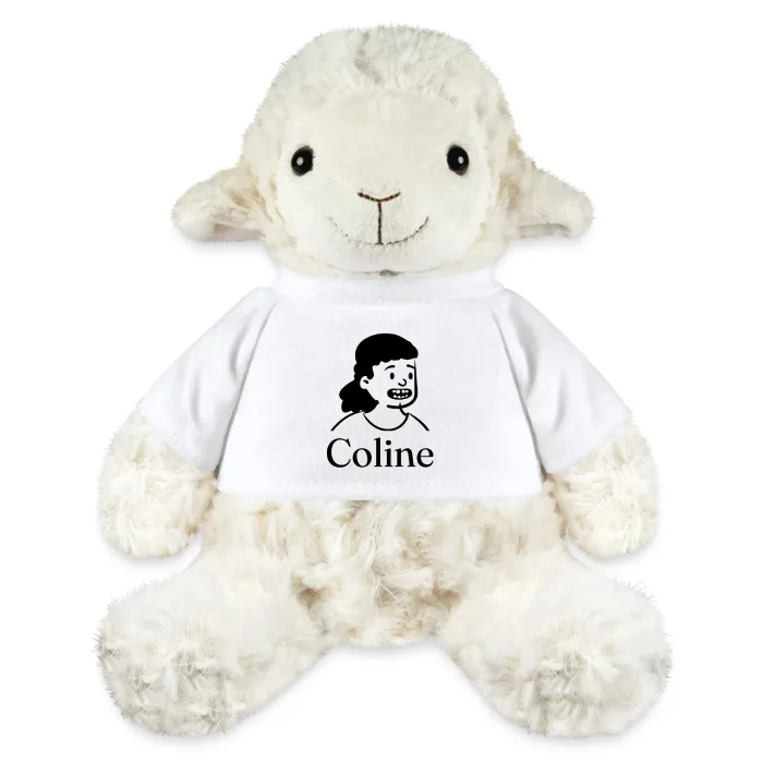 Peluche mouton personnalisée au prénom Coline