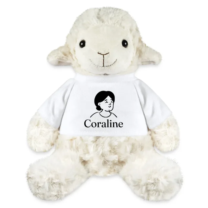 Peluche mouton personnalisée au prénom Coraline