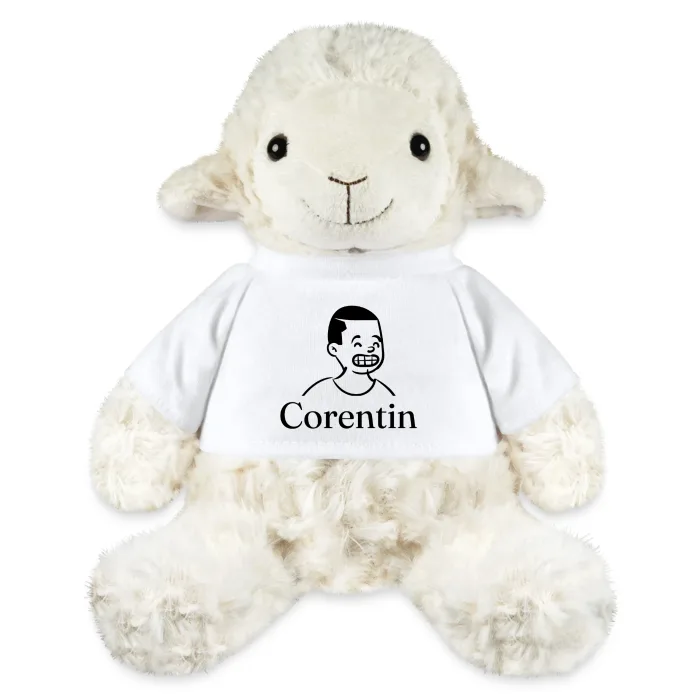 Peluche mouton personnalisée au prénom Corentin
