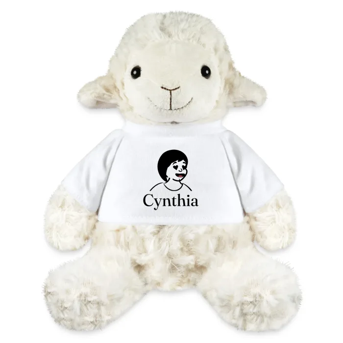Peluche mouton personnalisée au prénom Cynthia