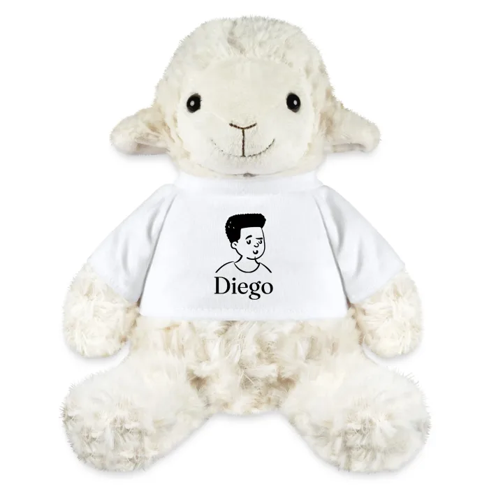 Peluche mouton personnalisée au prénom Diego
