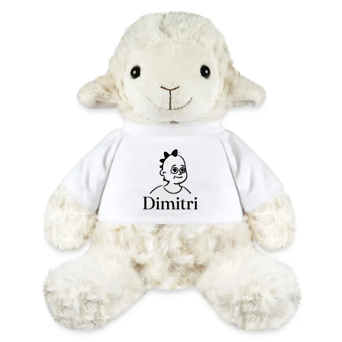 Peluche mouton personnalisée au prénom Dimitri