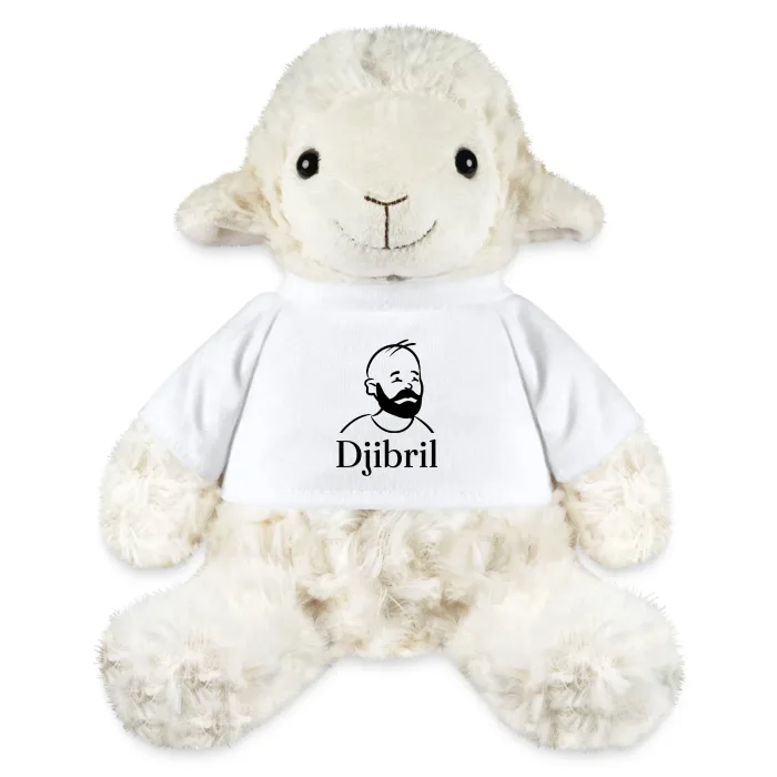 Peluche mouton personnalisée au prénom Djibril