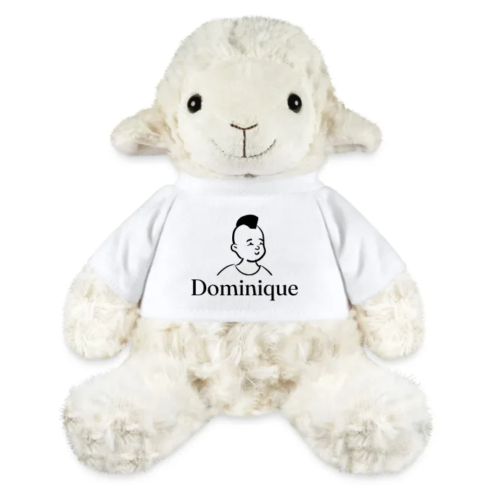 Peluche mouton personnalisée au prénom Dominique