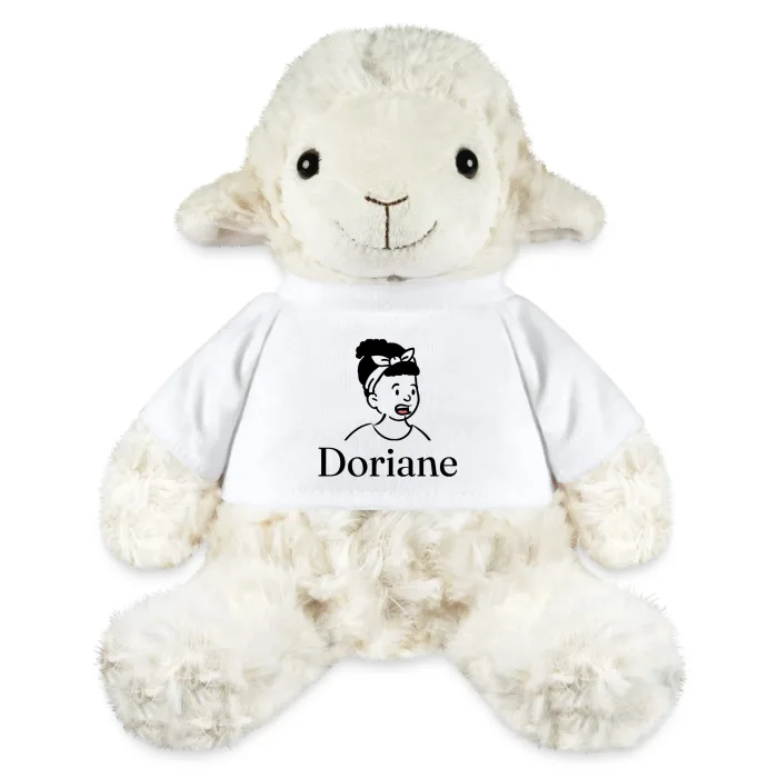 Peluche mouton personnalisée au prénom Doriane