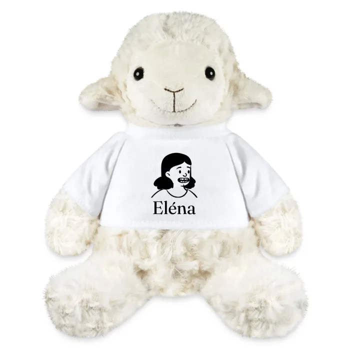 Peluche mouton personnalisée au prénom Eléna