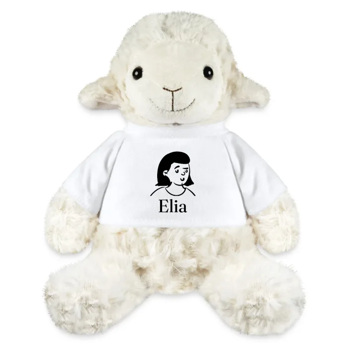 Peluche mouton personnalisée au prénom Elia