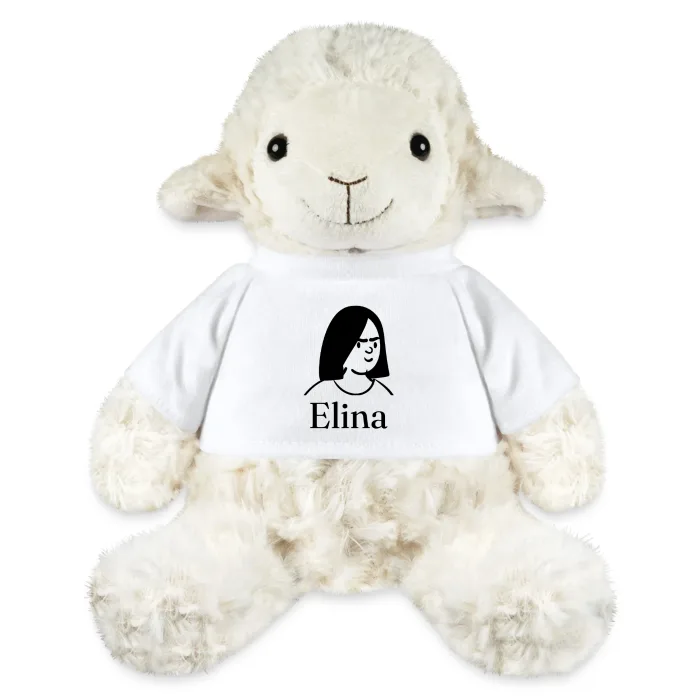 Peluche mouton personnalisée au prénom Elina