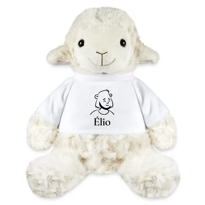 Peluche mouton personnalisée au prénom Élio