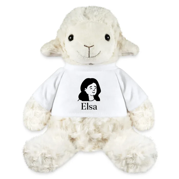 Peluche mouton personnalisée au prénom Elsa
