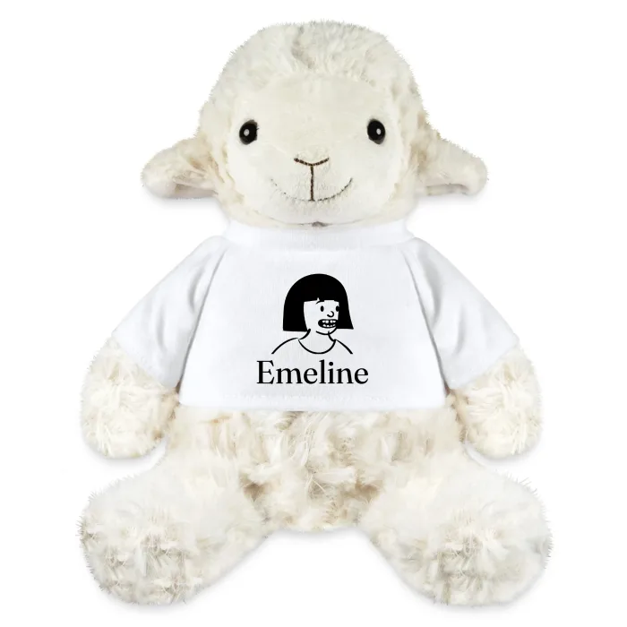 Peluche mouton personnalisée au prénom Emeline