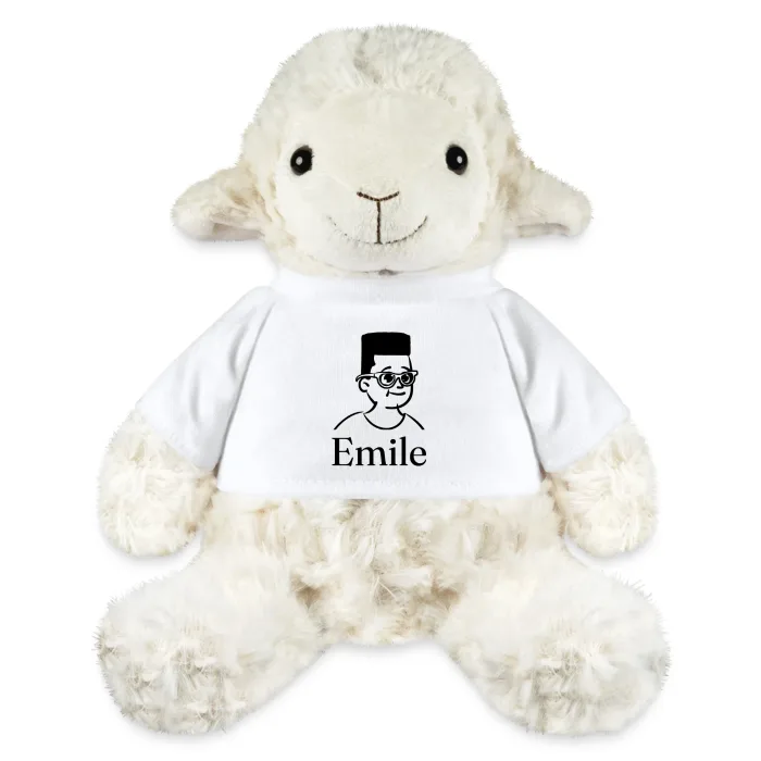 Peluche mouton personnalisée au prénom Emile