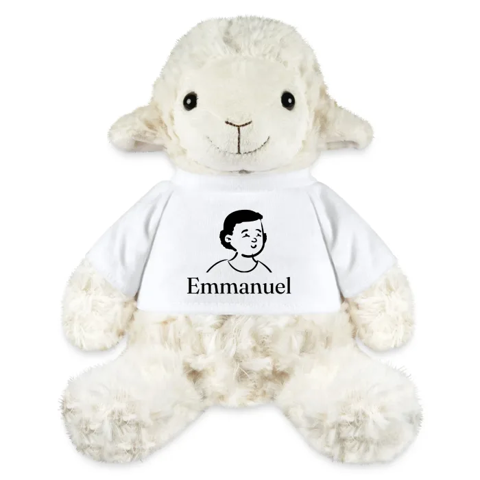 Peluche mouton personnalisée au prénom Emmanuel