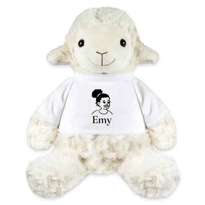 Peluche mouton personnalisée au prénom Emy