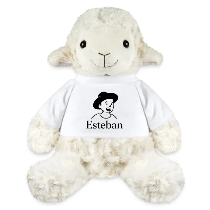 Peluche mouton personnalisée au prénom Esteban