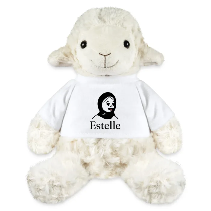 Peluche mouton personnalisée au prénom Estelle