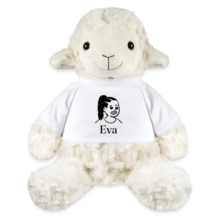 Peluche mouton personnalisée au prénom Eva
