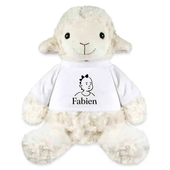 Peluche mouton personnalisée au prénom Fabien