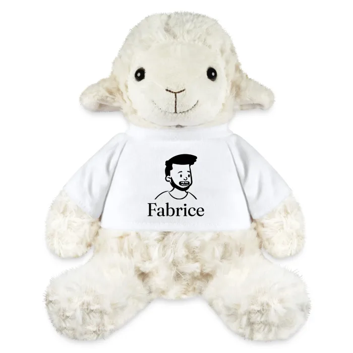 Peluche mouton personnalisée au prénom Fabrice