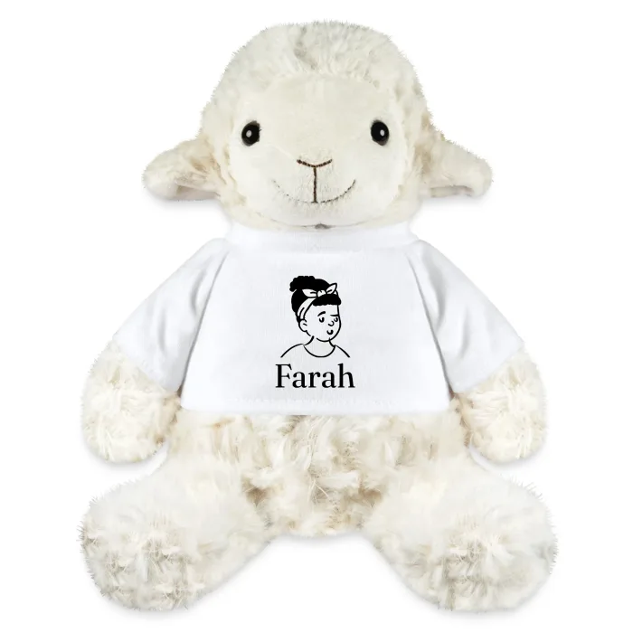 Peluche mouton personnalisée au prénom Farah