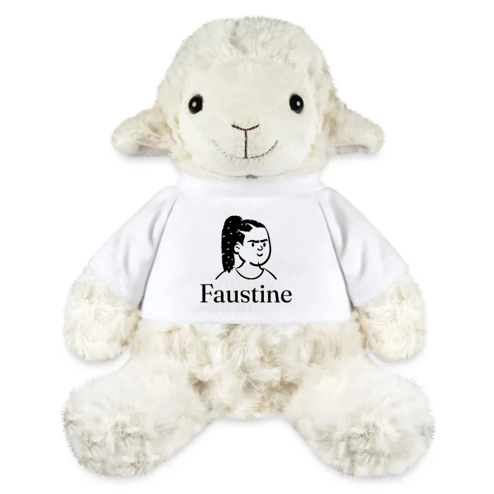 Peluche mouton personnalisée au prénom Faustine