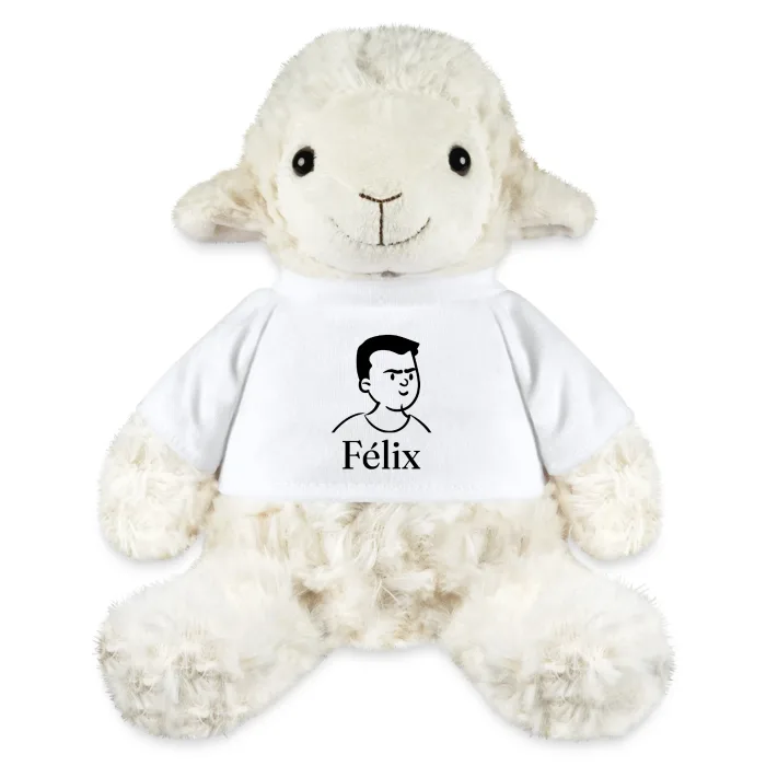 Peluche mouton personnalisée au prénom Félix