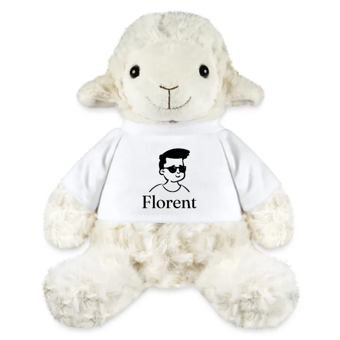 Peluche mouton personnalisée au prénom Florent