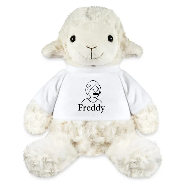 Peluche mouton personnalisée au prénom Freddy