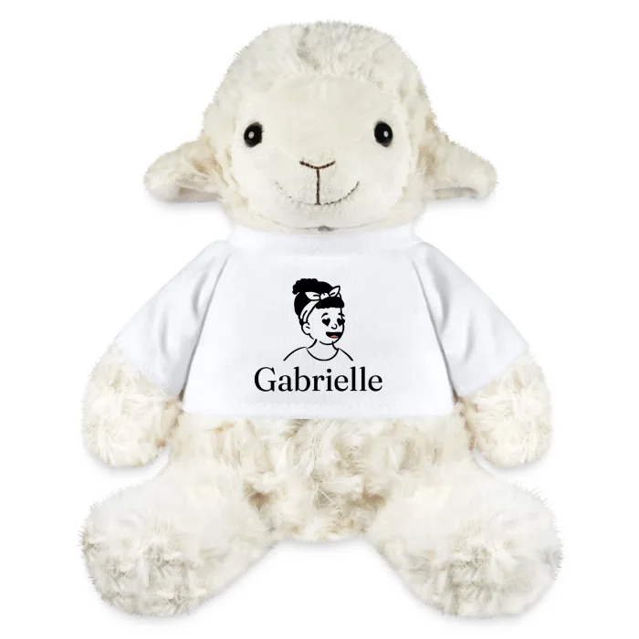 Peluche mouton personnalisée au prénom Gabrielle