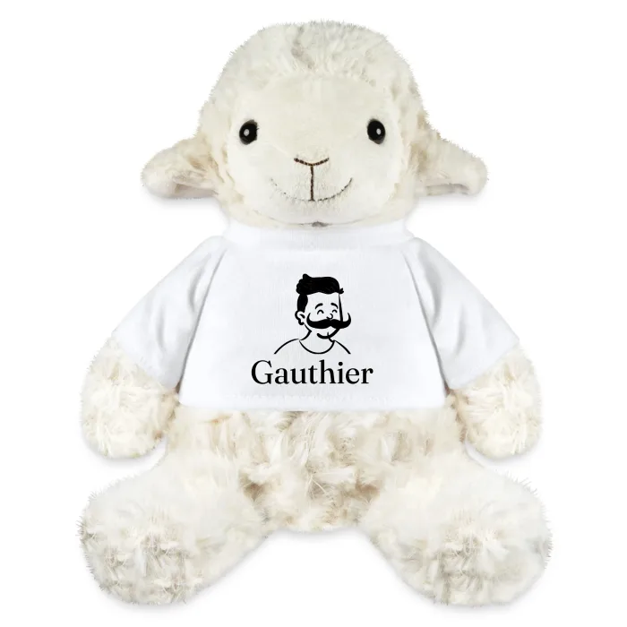 Peluche mouton personnalisée au prénom Gauthier