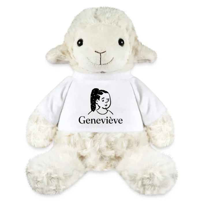 Peluche mouton personnalisée au prénom Geneviève
