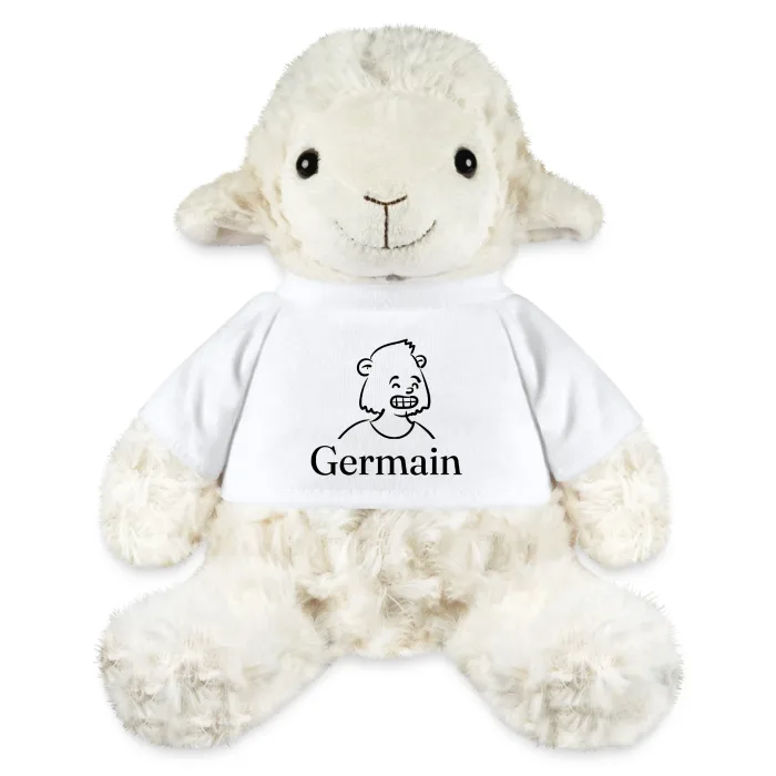 Peluche mouton personnalisée au prénom Germain