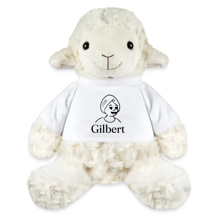 Peluche mouton personnalisée au prénom Gilbert
