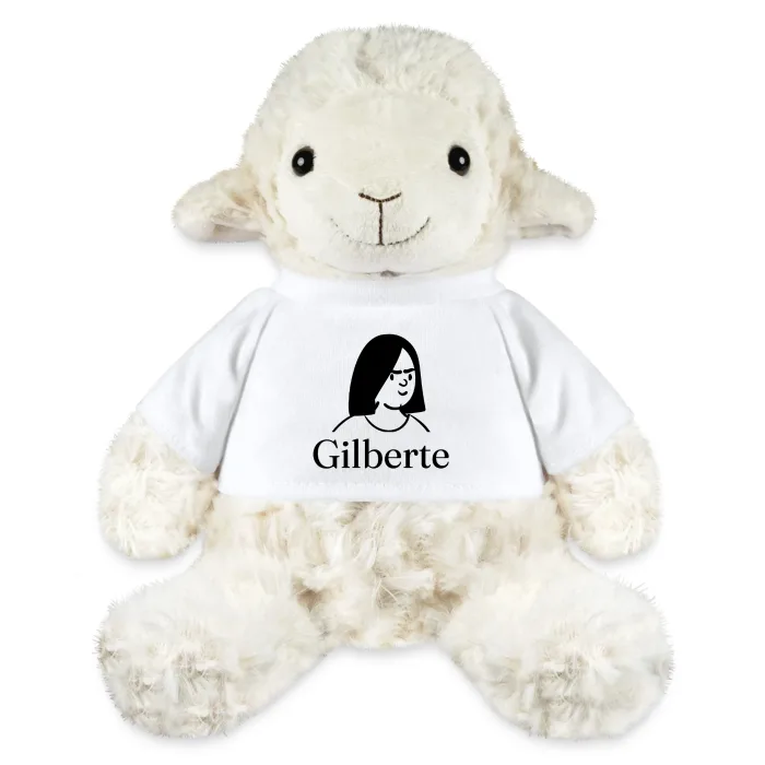 Peluche mouton personnalisée au prénom Gilberte