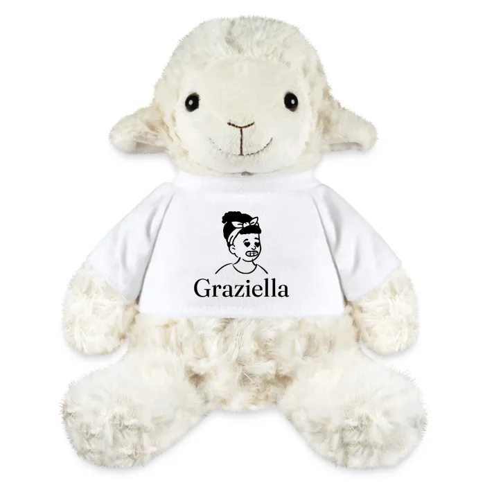 Peluche mouton personnalisée au prénom Graziella