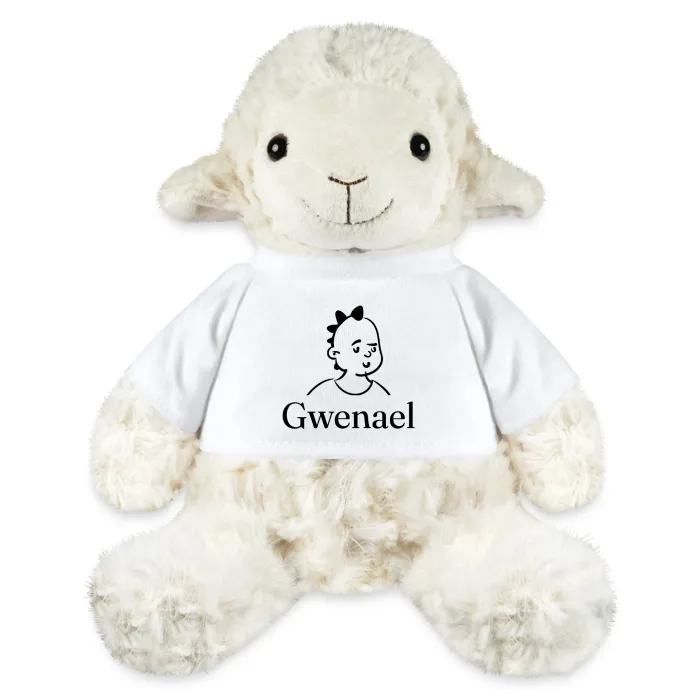 Peluche mouton personnalisée au prénom Gwenael