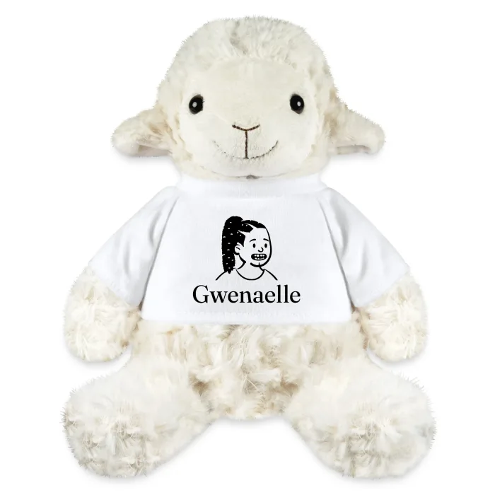 Peluche mouton personnalisée au prénom Gwenaelle