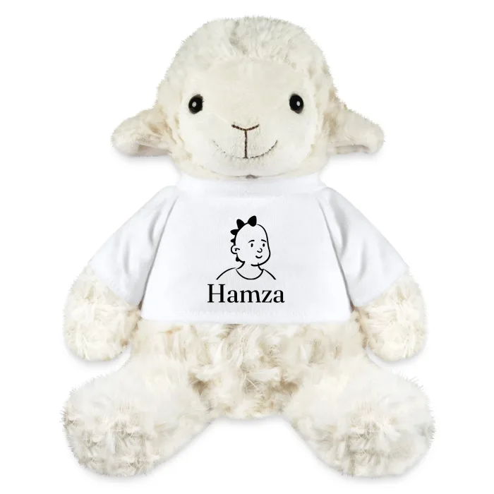 Peluche mouton personnalisée au prénom Hamza