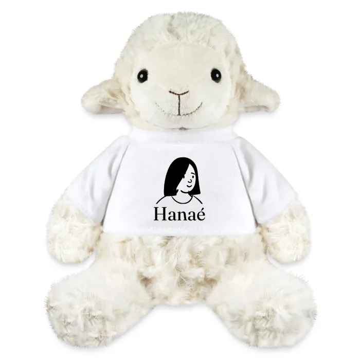 Peluche mouton personnalisée au prénom Hanaé