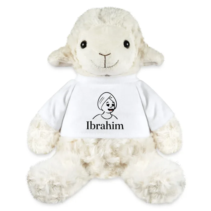 Peluche mouton personnalisée au prénom Ibrahim