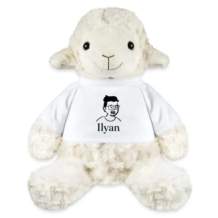 Peluche mouton personnalisée au prénom Ilyan