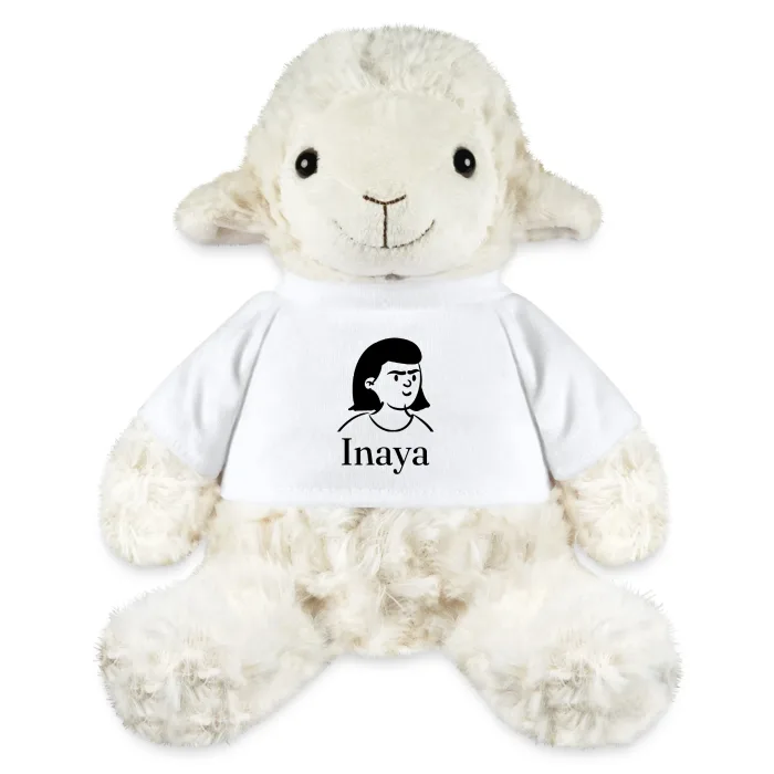 Peluche mouton personnalisée au prénom Inaya
