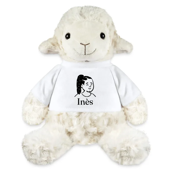 Peluche mouton personnalisée au prénom Inès