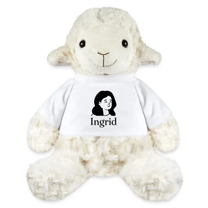 Peluche mouton personnalisée au prénom Ingrid
