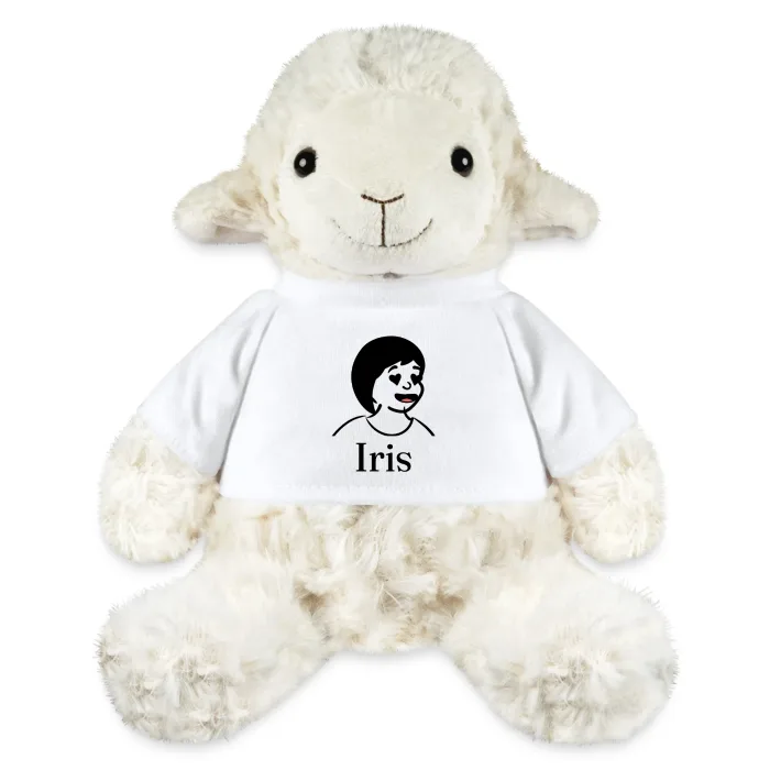 Peluche mouton personnalisée au prénom Iris