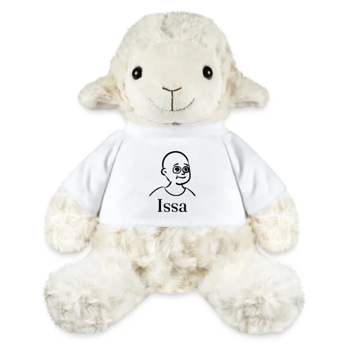 Peluche mouton personnalisée au prénom Issa