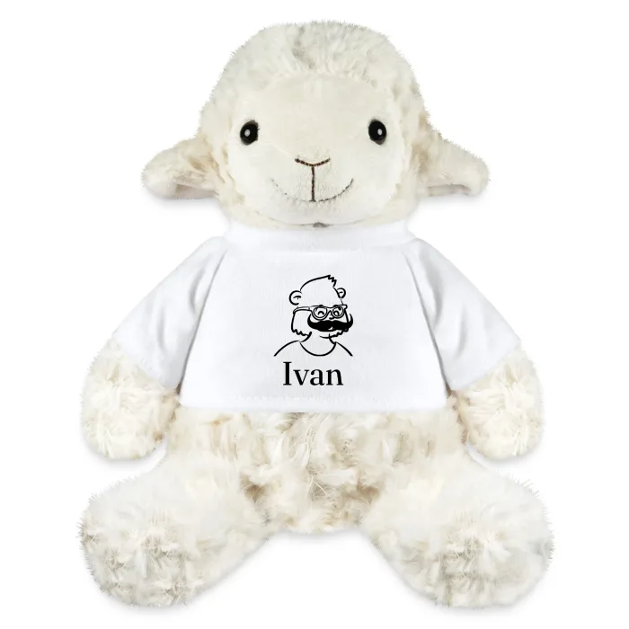 Peluche mouton personnalisée au prénom Ivan