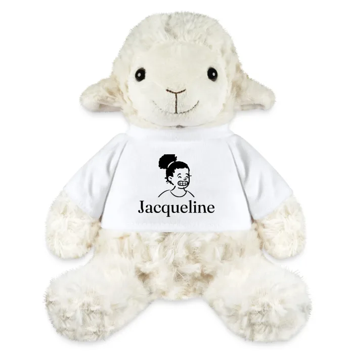 Peluche mouton personnalisée au prénom Jacqueline